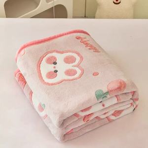 Usine directe hiver corail <span class=keywords><strong>polaire</strong></span> couverture épaisse et chaude flocon de neige dessin animé motif tricoté bureau sieste couverture - Product Image 2