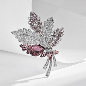 Broche en cristal ZX Arabie Saoudite motif fleur de cocotier, accessoires en zircon, décoration luxueuse, épingles de sûreté, vente en gros d'usine de bijoux - Product Image 2