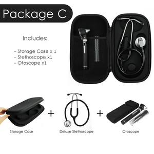 Estuche para Estetoscopio Médico con Cierre, Impermeable, Negro, Portátil, para 6 Estetoscopios, Estuche Rígido para Transportar Estetoscopios - Product Image 4