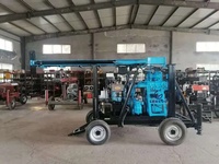 Machine de forage de puits d'eau montée sur remorque de 200m à vendre