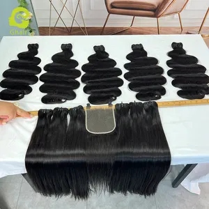 wholesale cheap human hair extension vendors,Brazilian human hair weave bundles,12a grade double drawn bundles with closure