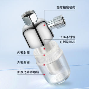 Prefiltro de agua para grifo, lavadora, cabezal de ducha, fácil instalación, color gris plateado, 0,22 kg, funcionamiento manual - Product Image 4