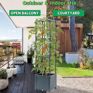 Raised Garden Bed with Tomato <strong>Planter</strong> Cage, <strong>Trellis</strong> <strong>Planter</strong> <strong>Boxes</strong> for Outdoor Patio Greenhouse Gardening Climbing Vegetables - Product Image 6