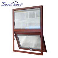 Louvre interne Superhouse Grain Finish pour la protection de la vie privée réglable Fond Euro Auvent Fenêtre avec supérieur fixe
