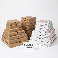 Kotak Pizza Berkualitas Tinggi Dapat Disesuaikan Ukuran 10/12/14 Inci, Embossing Matte, Grosir Langsung Pabrik, Kertas Food Grade UV, Laminasi Matt