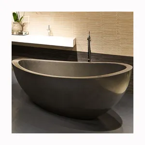 Banheira de banheiro com pedra natural, banheira de mármore preta