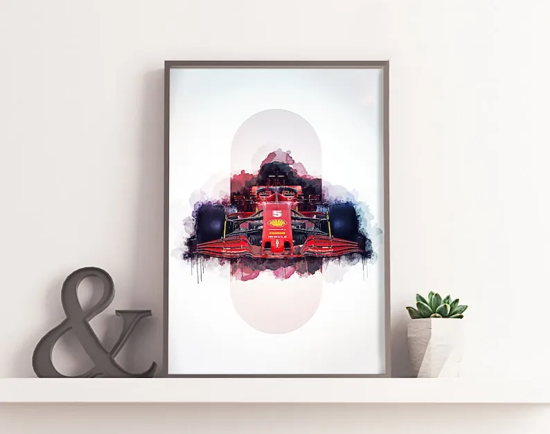 Formula One Poster Canvas Wall Art Print Bedroom Sport Picture Fan Art for home decor