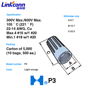 Steel Spring Threaded Terminal <b>Copper</b> Conductor Terminal Block P3 <b>Screw</b>-On Wire Connector PA66 for Lighting Industry Electrical - Product Image 5