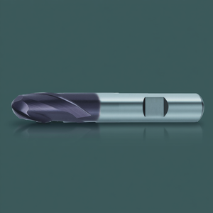 Fraise à queue HSS-Co TA1418 avec revêtement TiAlN, hélice à 30 degrés, bout sphérique, 2 dents - Product Image 3