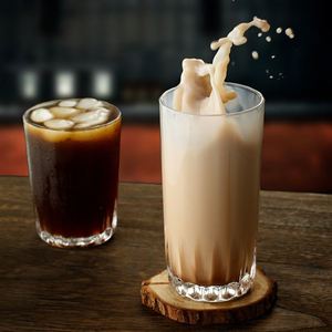 Glass Water <b>Bottle</b> for Women Korean Ins Style Slim-waisted Striped Handleless and Lidless Home Use Summer Tea Milk <b>Coffee</b> - Product Image 1