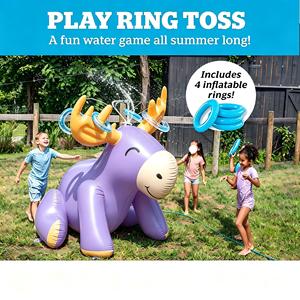 MAKE WAVES Juego de Lanzamiento de Anillos Inflable de Alce de 5 Pies para Niños - Juguete Acuático de Verano para Exteriores de Material PVC - Product Image 3