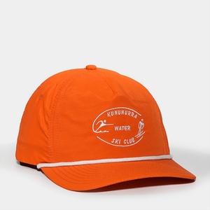 Casquette Snapback en Nylon Brodé à 5 Panneaux, Logo Personnalisé OEM, Couleur Fraîche, Visière Légèrement Courbée avec Cordon - Product Image 4