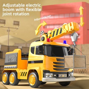 <span class=keywords><strong>Camion</strong></span> de pompiers électrique en plastique pour enfants - Jouet d'ingénierie télécommandé rechargeable pour garçons et filles, parfait pour les moments parent-enfant - Product Image 4