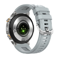 Montre connectée robuste GPS AK102 pour hommes, sport de plein air, appel BT, boussole, suivi, batterie 1100 mAh, écran HD 1,7 pouces, silicone, IP68