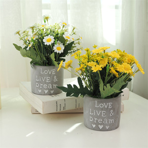 Artificial Small Daisy Set Wild Chrysanthemum Greenery Decor Desktop <b>Ornament</b> For Home Indoor Scene Decoration - Product Image 1