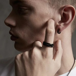Großhandel Mode 8mm Edelstahl Drehbarer Anti-Stress-Ring Bunter Herren- und Damenschmuck Punk Spinner Kettenringe - Product Image 6
