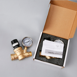 Vanne <span class=keywords><strong>de</strong></span> réduction <span class=keywords><strong>de</strong></span> <span class=keywords><strong>pression</strong></span> en laiton sans plomb PEIFENG avec manomètre à liquide et filtre intégré pour chaudière et camping-car - Product Image 5