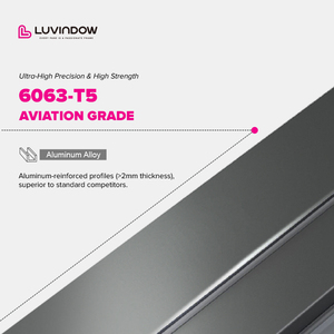 Porta de Alumínio Bi-Fold para Varanda com Vidro Temperado Abertura Horizontal Design Moderno à Prova de Vento - Product Image 3