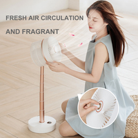 Ventilateur d'aromathérapie portable sans fil à circulation d'air, 10000 mAh, télécommande, rechargeable, ventilateur de table de bureau, ventilateur de refroidissement d'air sur pied