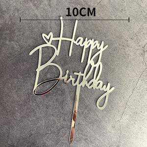 Fabbrica diretta all'ingrosso a buon mercato acrilico buon compleanno torta Topper in Multi-stile & colore per feste di natale forniture - Product Image 4