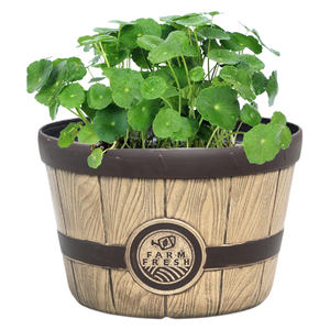 Macetas de <span class=keywords><strong>madera</strong></span> de imitación para el hogar, plantas suculentas de resina de estilo retro para sala de estar, plantas verdes, hojas de dinero, árboles, orquídeas, jardín - Product Image 1