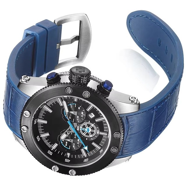 High Quality Stainless Steel Luxury Blue Men Quartz Watch Waterproof Fashion Chronograph Wholesale Men Watches