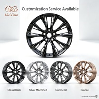 Rines de Aleación Forjados OEM Personalizados, Diseño Angular con Radios Divididos y Corte en Forma de Lágrima, 18-24 Pulgadas, 5x114.3 5x112 para Autos Deportivos y Coupés
