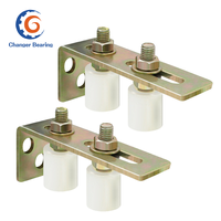 Accessoires pour rouleaux de portail en nylon, rouleau de guidage pour portail coulissant, support d'assemblage pour clôtures de jardin, portes coulissantes