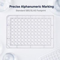 Micro-plaque de laboratoire stable en U à puits rond de 0,4 ml pour lecteur de micro-plaques, pour tests biologiques de routine