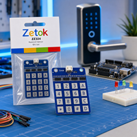 Module de clavier tactile capacitif Zetok 4x4 avec gros boutons, 16 touches bleues pour portes à code et autres applications