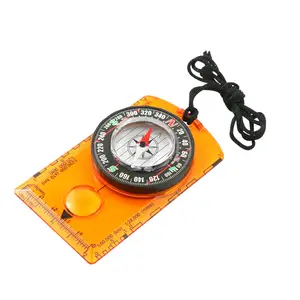 Mini-Basisplatte Kompass Karte Skala Lineal Outdoor Camping Wandern Radfahren Scouts Karte Kompass