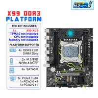 Carte mère PANDL X99-XD3 avec LGA 2011-3, prend en charge Xeon E5, DDR3 quad canal, prend en charge le démarrage sécurisé UEFI, carte mère X99