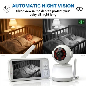 Babyphone WiFi double bande 2,4G 5G KT524T avec écran IPS 5 pouces 720P HD, caméra vidéo sans fil pour bébé avec contrôle par application téléphonique - Product Image 6