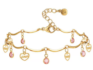 Pulsera de Tobillo con Borlas y Dijes de Flor de Latón Coreano de Moda, Chapado en Oro de 18k con Circones, Joyería para el Pie - Product Image 2
