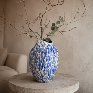 Jarrón de Cerámica Retro de Estética Oriental Wabi <span class=keywords><strong>Sansan</strong></span>, Decoración Floral, Jarrón Abstracto Artístico Contemporáneo Hecho a Mano - Product Image 1
