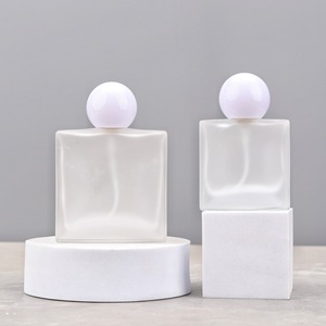 25ml-50ml Frosted Glass <b>Perfume</b> Spray Bottles, Refillable Cosmetic Atomizer <b>Containers</b> for Travel - Product Image 1