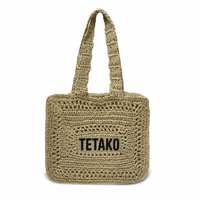 Sac fourre-tout en paille personnalisé grande capacité pour la plage et le shopping, sac à bandoulière léger tissé à la main pour l'été