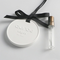 Coffret Cadeau de Luxe Diffuseur d'Huiles Essentielles en Céramique et Pierre d'Aromathérapie, Désodorisant Suspendu pour Voiture et Armoire