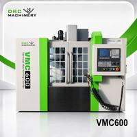 Centre d'usinage vertical CNC VMC600, système GSK 980MDi, broche BT40, 16 outils, magazine porte-outils parapluie, guides linéaires 3 axes