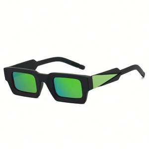 Gafas de Sol Cuadradas con Marco Pequeño, Personalizadas con Logotipo, Moda 2025, Lentes de Espejo Coloridas con Protección UV400, Gafas de Sol Rectangulares para Hombre y Mujer - Product Image 3