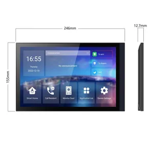 Touch screen da 10 pollici android 10.0 videocitofono per appartamento residenziale cavo RJ45 collegare il citofono IP