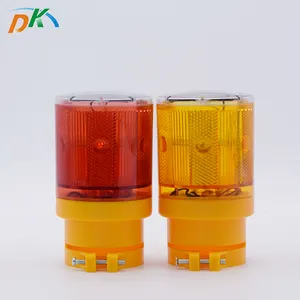 Steady construction Durable LED yellow lamp Highway signal security solar warning cone light