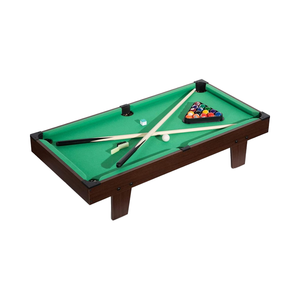 36" Mini Portable <strong>Pool</strong> <strong>Table</strong> Small <strong>Tabletop</strong> Billiard Set Leather Wood Legs Chalk Brush Triangle REAHOISY Family Game Accessories - Product Image 1