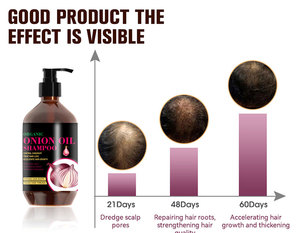 Shampoo à l'huile d'oignon rouge pour salons et commerces de détail, 500 ml, mousse riche, rinçage facile, pour salons de coiffure et instituts de beauté, service de vente en gros - Product Image 6