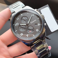 Jam Tangan Pria Merk Ternama Bosst Mewah Angka Arab Dial Biru Tali Baja Tahan Karat Tahan Air HB Quartz