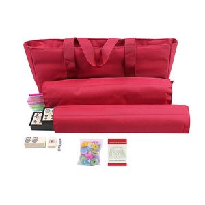 Ensemble de Mahjong Western Premium 166 tuiles 30 mm en mélamine durable, jeu complet avec sac en tissu doux pour divertissement à domicile et fêtes - Product Image 2