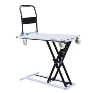 250kg 유압 가위 리프트 테이블 플랫폼, 밴 적재 및 하역용 유압 가위 화물 리프트 트롤리 - Product Image 2