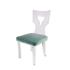 Chaise de salle à manger moderne en acrylique de haute qualité, chaise de mariage