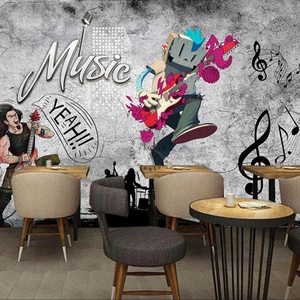 Papier peint extérieur de fond de <span class=keywords><strong>musique</strong></span> de style industriel rétro pour <span class=keywords><strong>bar</strong></span>-salon - Product Image 3