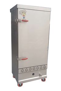 Chariot à vapeur de riz à gaz GPL/NG à 12 plateaux Armoire de cuisson à la vapeur de riz de 50kg pour équipement de cuisson de l'eau de fruits de maïs de soja - Product Image 6